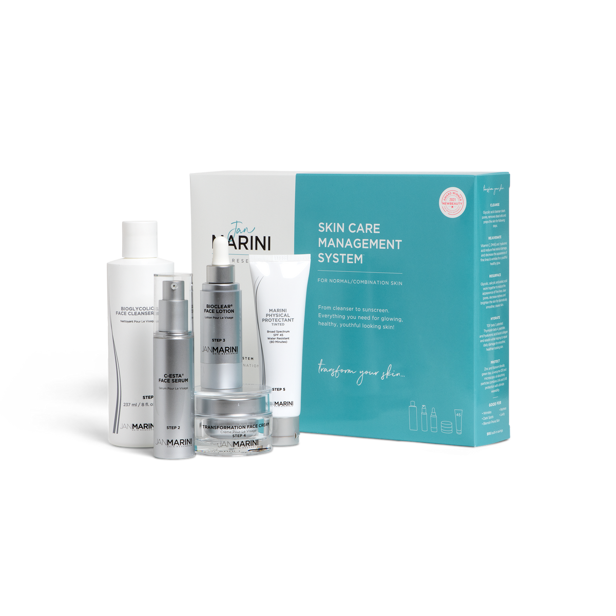 Skin Care Management System - Normal Combo w/ MPP SPF 45 Tinted