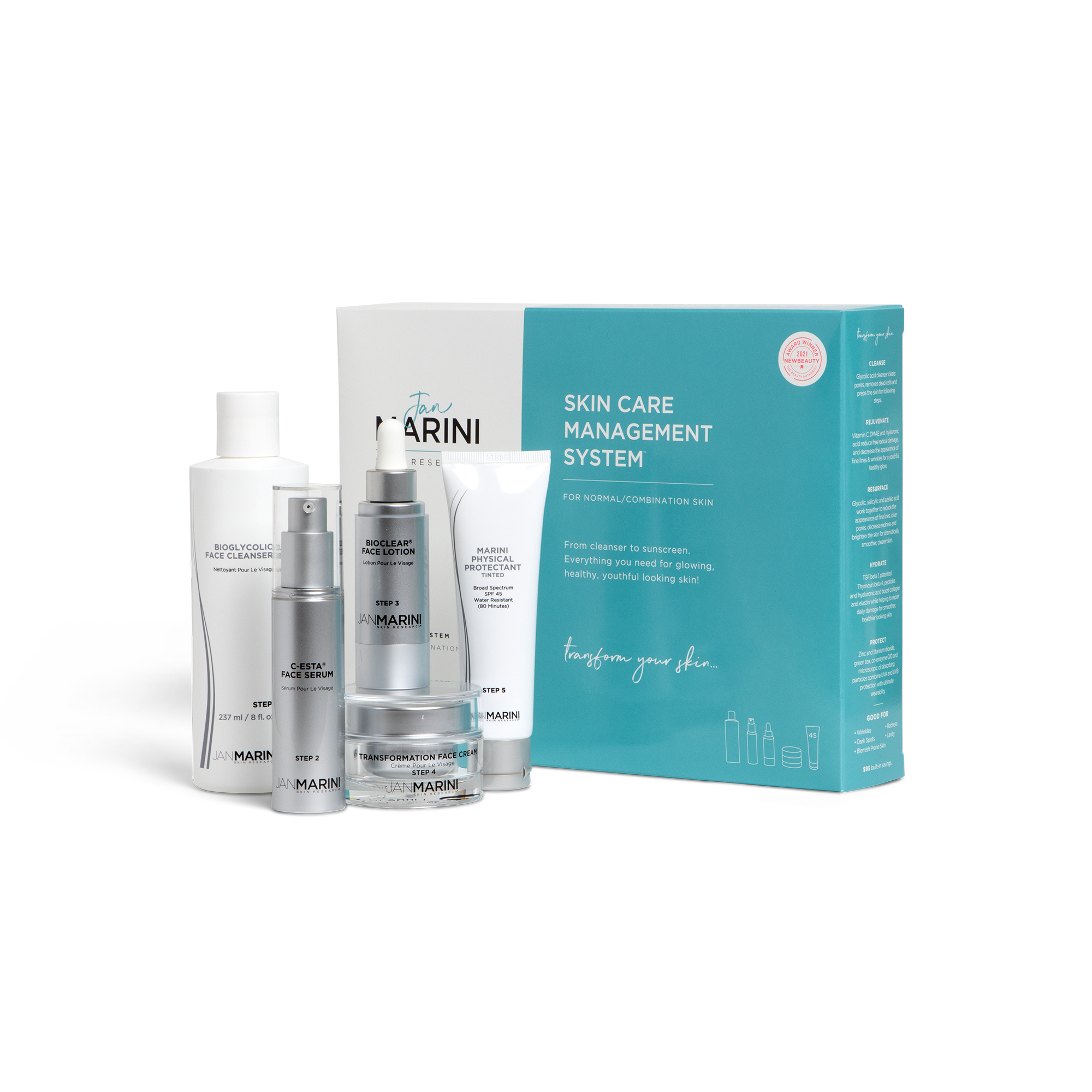 Skin Care Management System - Normal Combo w/ MPP SPF 45 Tinted